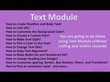 create and edit website content using Text Module without coding and within seconds