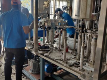 Fully Automatic Rinsing Filling Capping Blow molding Machine at Peenya Bangalore in India
